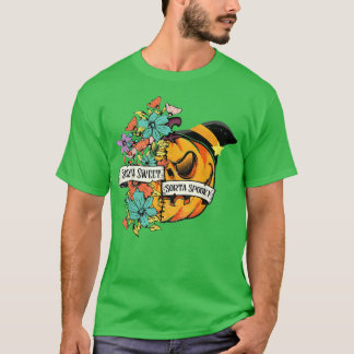 Funny Fall Halloween Spooky Season Sorta Sweet Sor T-Shirt