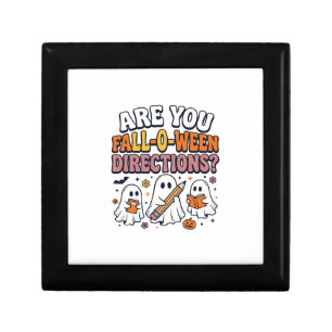 Funny Fall Halloween Teacher Ghost Directions Shir Gift Box