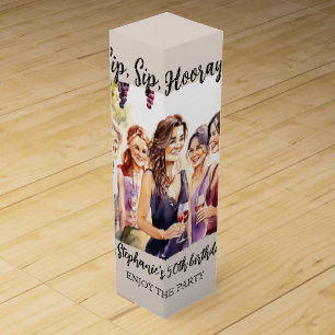 Funny Fall Wine Tasting Woman's 50th Birthday Box