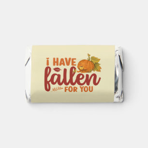 Funny Fallen For You Autumn Fall Valentine's Day Hershey's Miniatures