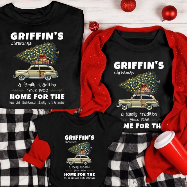 Funny Family Black Matching Christmas T-Shirt (Creator Uploaded)