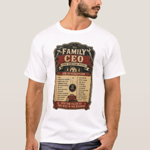 Funny Family CEO Dad Job Description Father’s Day T-Shirt