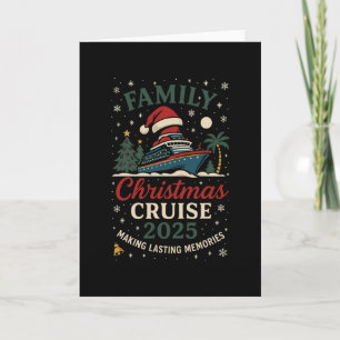 Funny Family Christmas Cruise 2025 Festive Travel Card