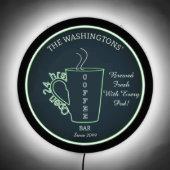 Funny Family Coffee Bar LED Sign (Front)