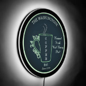 Funny Family Coffee Bar LED Sign (Angle)