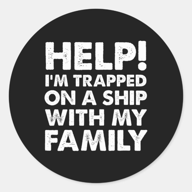 Funny Family Cruise Shirt Matching Vacation Cruisi Classic Round Sticker (Front)