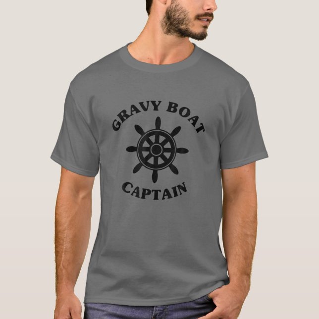 Funny Family Dinner Ship Sailing - Gravy Boat Capt T-Shirt (Front)