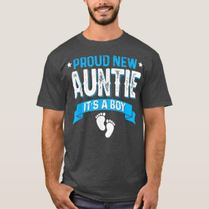 Funny Family Gender Reveal Proud New Auntie It's A T-Shirt