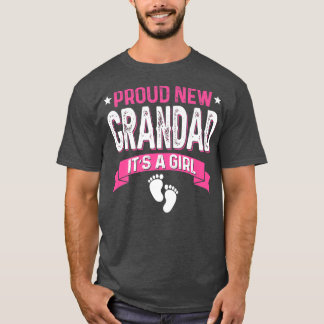Funny Family Gender Reveal Proud New Grandad It's T-Shirt