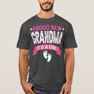 Funny Family Gender Reveal Proud New Grandma It's  T-Shirt