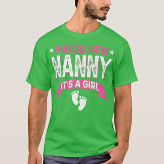 Funny Family Gender Reveal Proud New Nanny It's A  T-Shirt