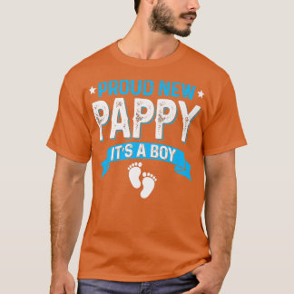 Funny Family Gender Reveal Proud New Pappy It's A  T-Shirt