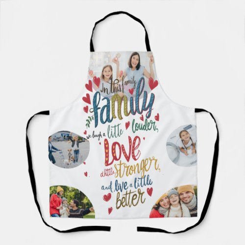 Funny Family Laugh love and live better  Apron