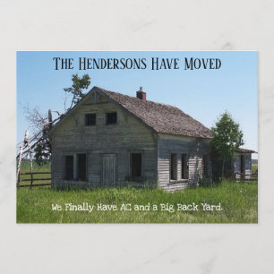 Funny Family Move Change of Address Postcard -