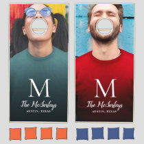 Funny Family Name Custom Photo Corn Hole Set