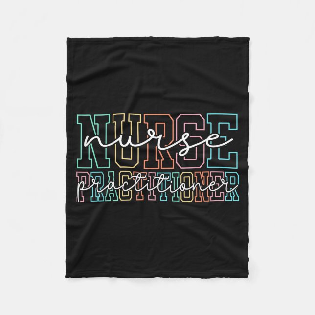 Funny Family Nurse Practitioner Np Nursing Day Nur Fleece Blanket (Front)