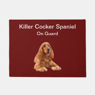Funny Family Pet Cocker Spaniel Dog Theme Doormat