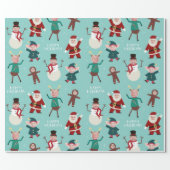 Funny Family Photo Holiday Wrapping Paper (Flat)