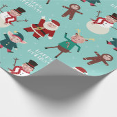 Funny Family Photo Holiday Wrapping Paper (Corner)