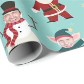 Funny Family Photo Holiday Wrapping Paper (Roll Corner)