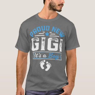 Funny Family Proud New Gigi It's A Boy Gender Reve T-Shirt