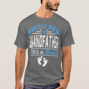 Funny Family Proud New Grandfather It's A Boy Gend T-Shirt