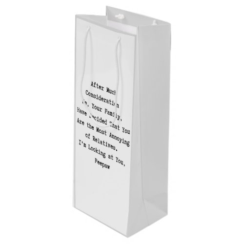 Funny Family Relatives Christmas wine tote bag 
