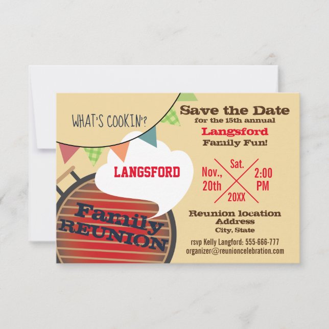 Funny Family Reunion design Save The Date (Front)