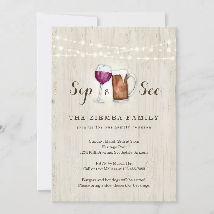 the text is changeable! for each type Reunion Invitation Card Funny 