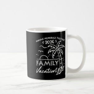 Funny Family Vacation 2026 Beach Palm Tree Summer  Coffee Mug