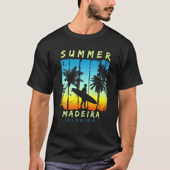 Funny Family Vacation Florida Madeira Sunset Beach T-Shirt (Front)