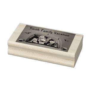 Funny Family Vacation Halloween Rubber Stamp