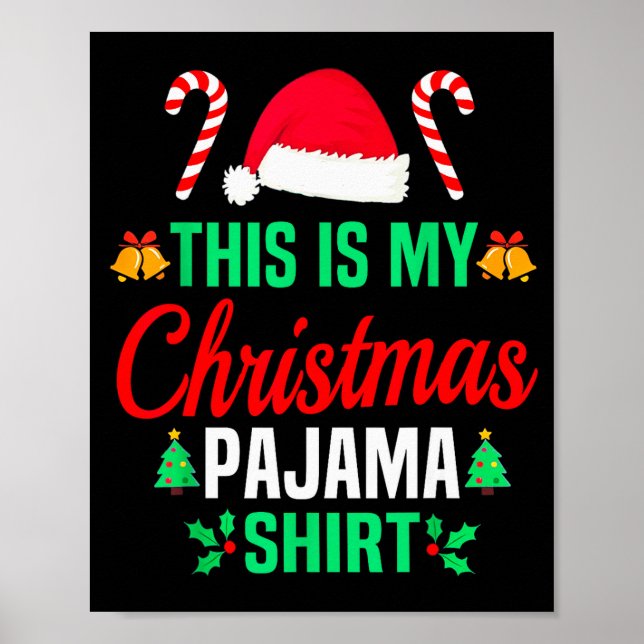 Funny Family Xmas Men Women Kids This Is My Christ Poster (Front)