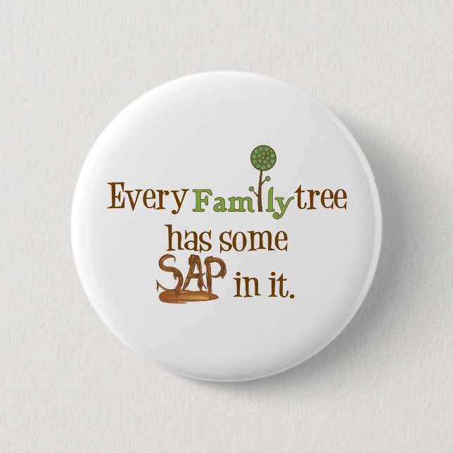 Funny FamilyTree Button (Front)