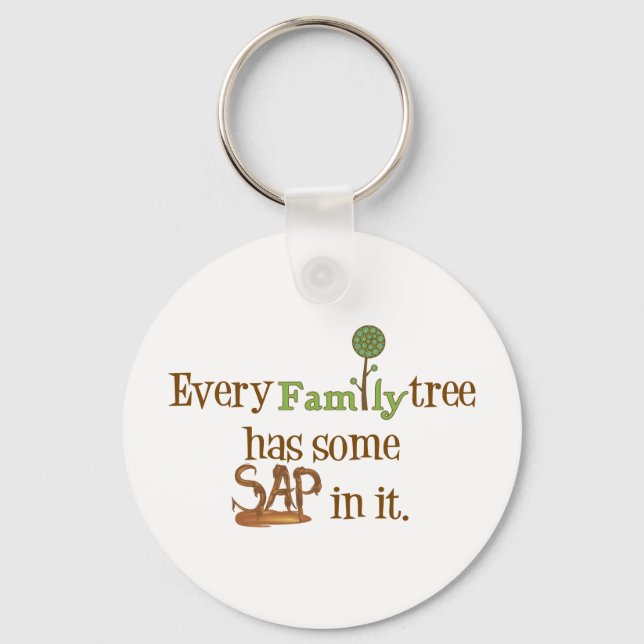 Funny FamilyTree Keychain (Front)