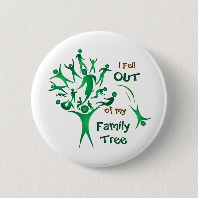 Funny FamilyTree Pinback Button (Front)