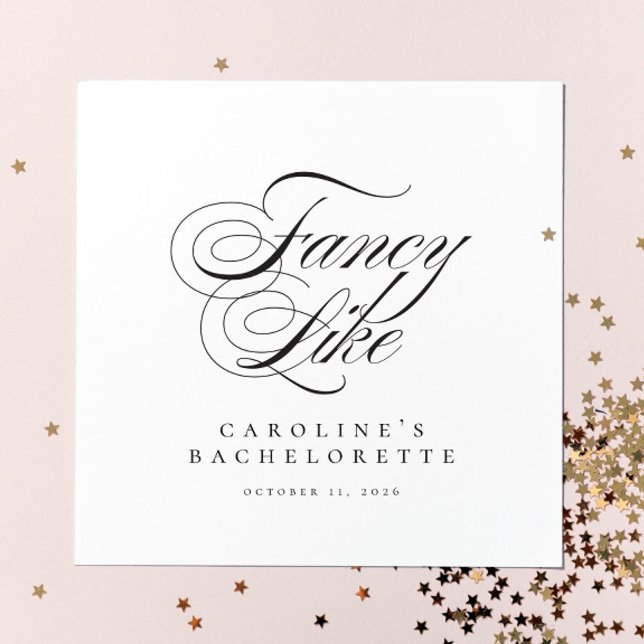 Funny Fancy Like Script Country Bachelorette Napkins (Creator Uploaded)