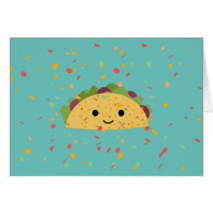 Funny  Fantastaco Birthday Kawaii Taco Card