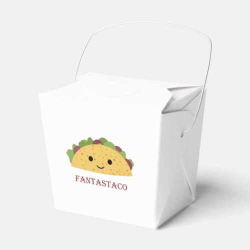 Funny Fantastaco Taco Pun Cute Kawaii Taco Favor Boxes