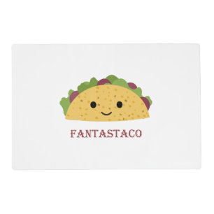 Funny Fantastaco Taco Pun Cute Kawaii Taco Placemat