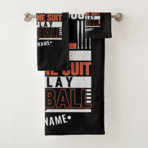 Funny Fantastic Baseball Player I'd Walk Hell Bath Towel Set