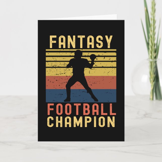 Funny Fantasy Football Champion Draft Card (Front)