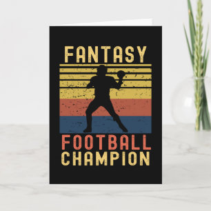 Funny Fantasy Football Champion Draft Card
