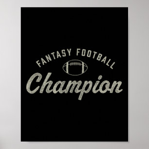 Funny Fantasy Football Champion Draft Day Season C Poster