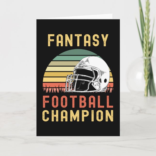 Funny Fantasy Football Champion Draft Party Card (Front)