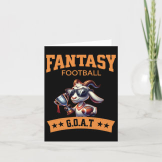 Funny Fantasy Football Champion Goat  Card