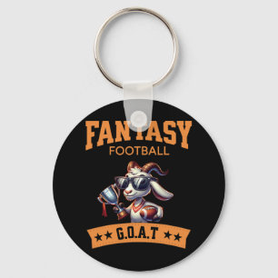 Funny Fantasy Football Champion Goat Keychain