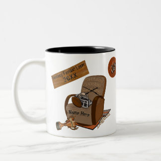 Funny Fantasy Football Loser Gifts, Football Two-Tone Coffee Mug