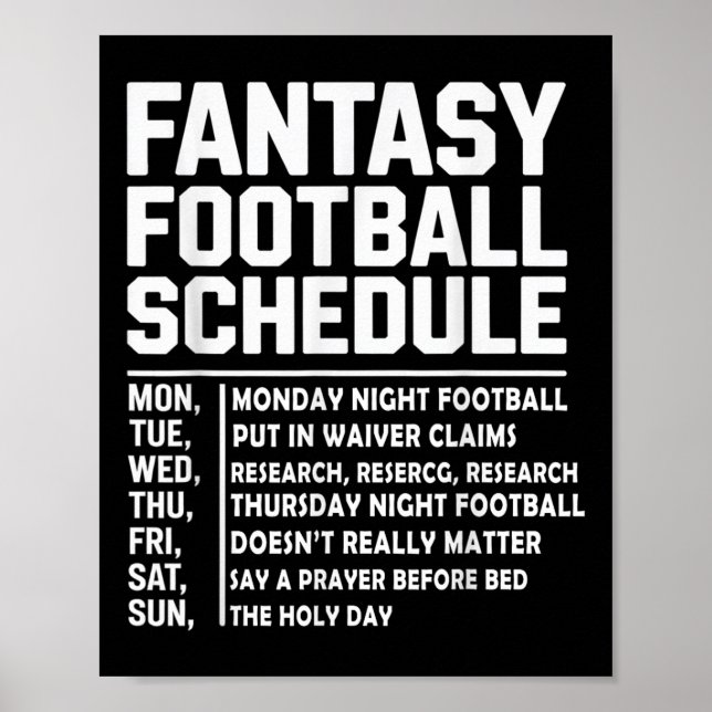 Funny Fantasy Football Player Outfit - Fantasy Foo Poster (Front)