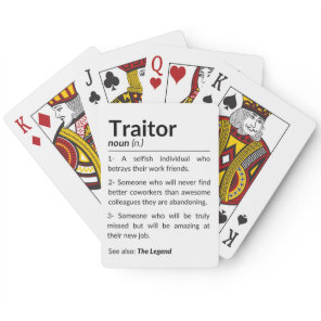 Funny farewell coworker, colleague leaving job poker cards